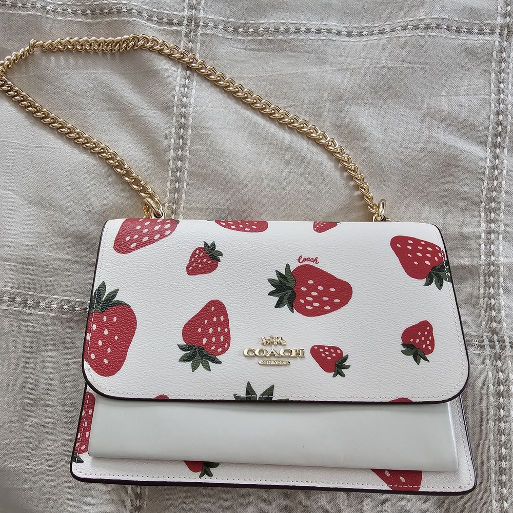 Coach Klare Crossbody With Wild Strawberry Print